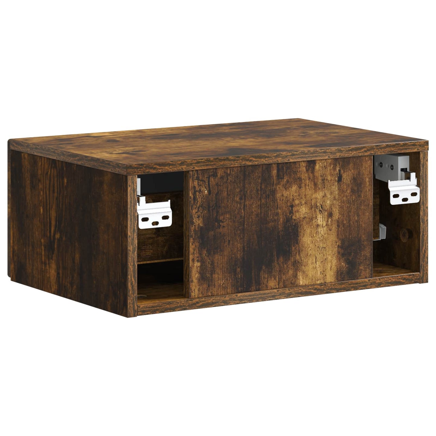 Wall-Mounted Bedside Cabinet Smoked Oak 49 x 34.5 x 20 cm