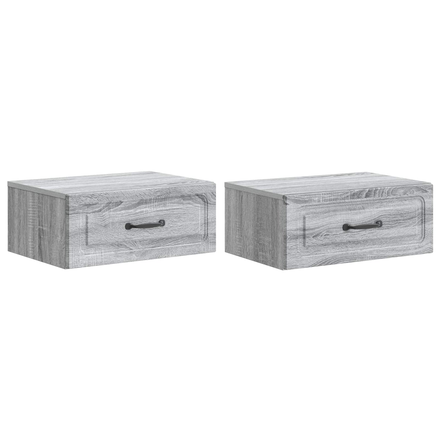 Wall-Mounted Bedside Cabinet 2 pcs Grey Sonoma