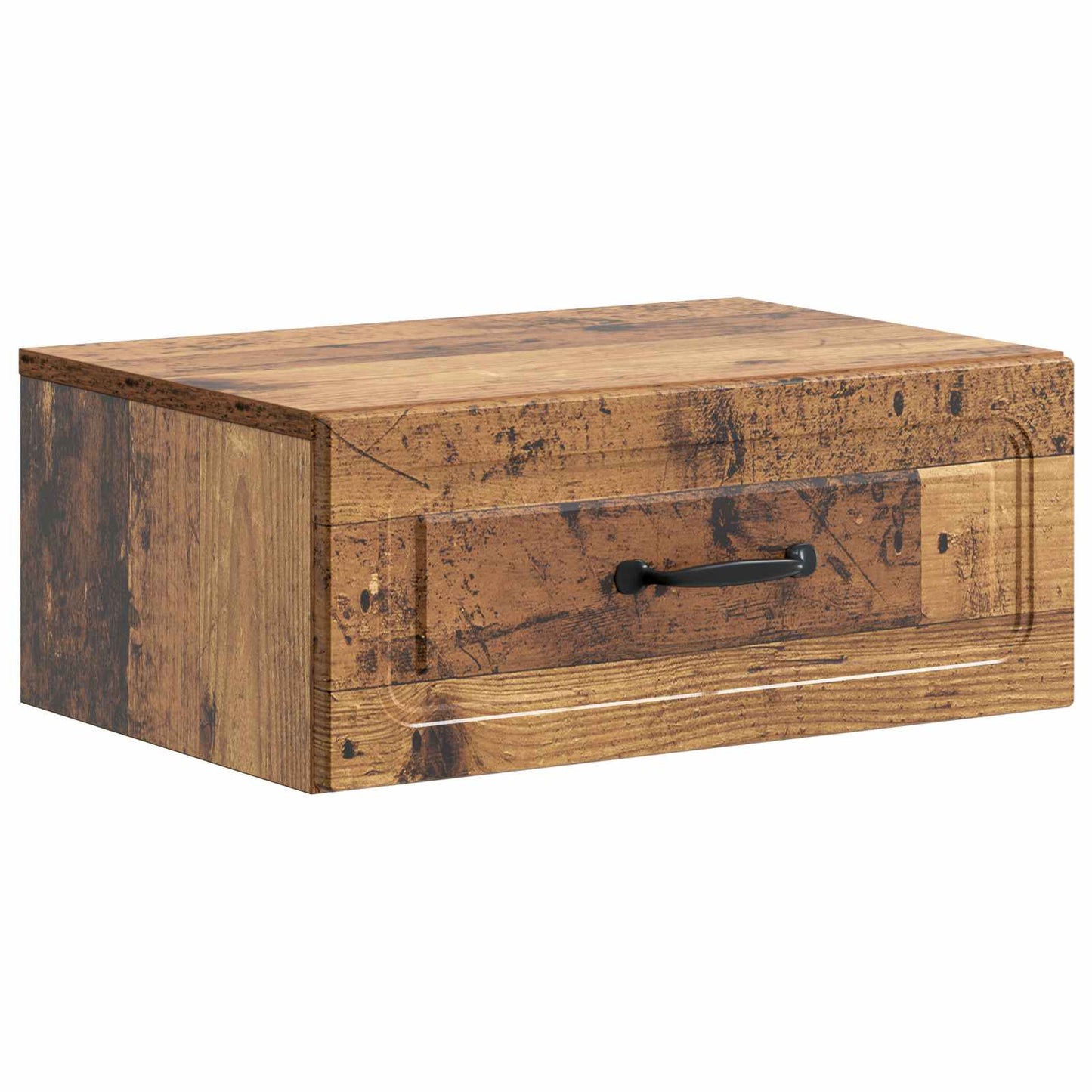 Wall-Mounted Bedside Cabinet Old Wood 49 x 34.5 x 20 cm