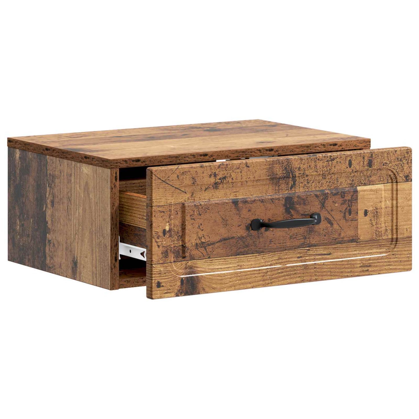 Wall-Mounted Bedside Cabinet Old Wood 49 x 34.5 x 20 cm