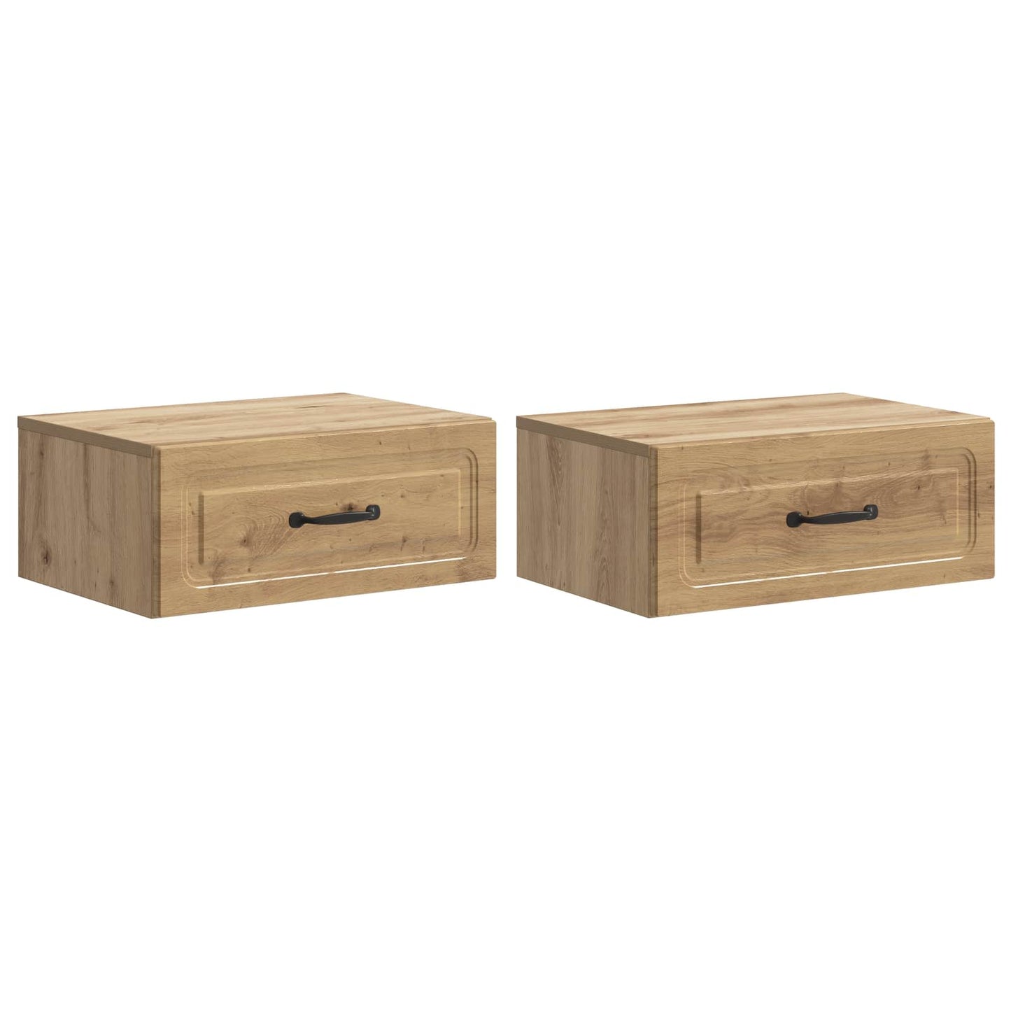 Wall-Mounted Bedside Cabinet 2 pcs Artisan Oak Engineered Wood
