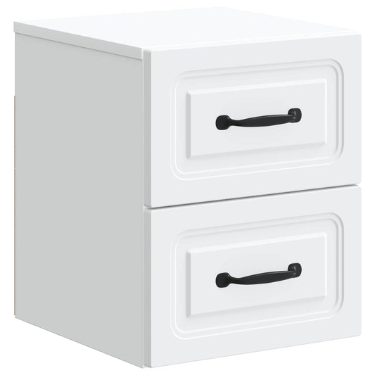 Wall-Mounted Bedside Cabinet White 34.5 x 33 x 40 cm