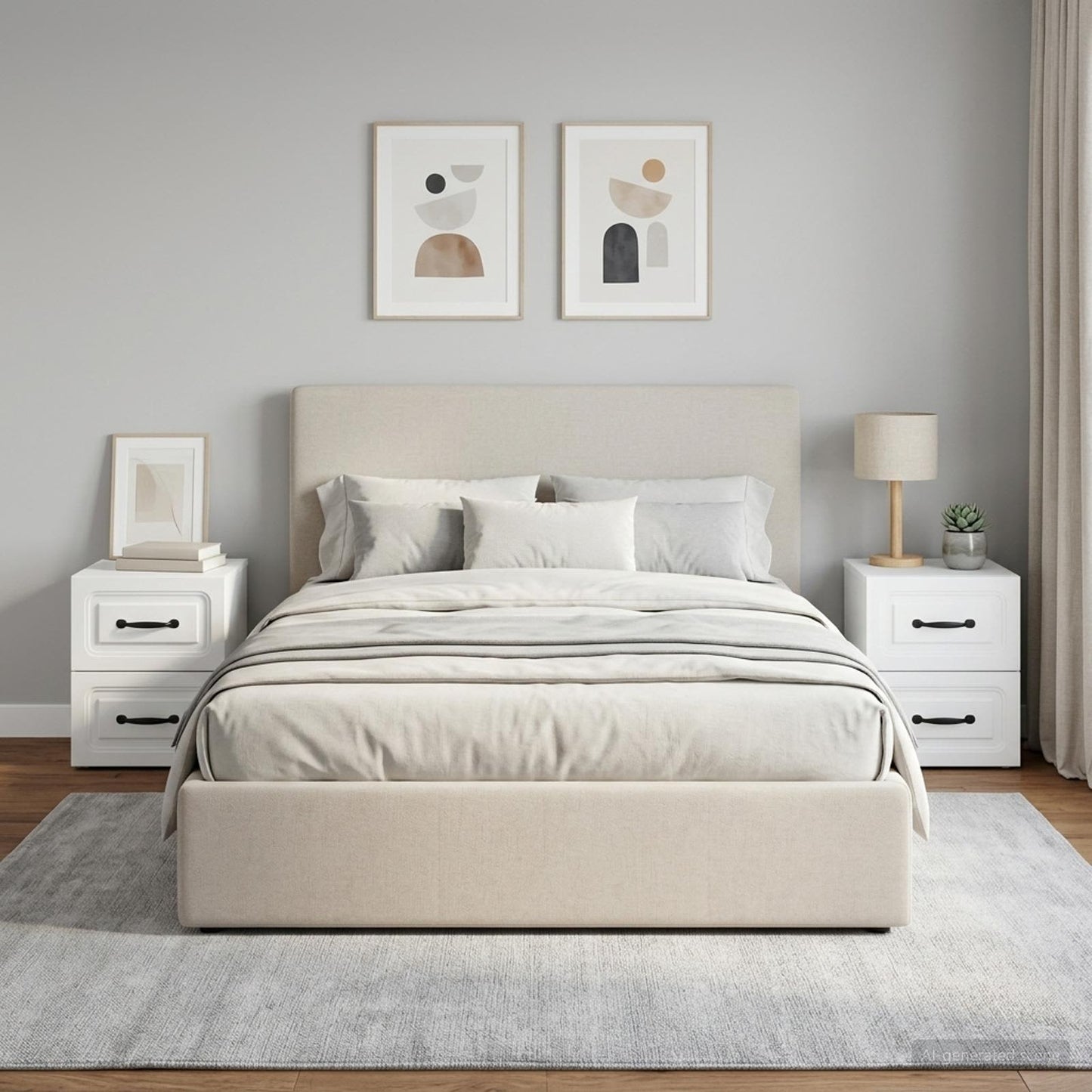 Wall-Mounted Bedside Cabinet 2 pcs White 34.5 x 33 x 40 cm