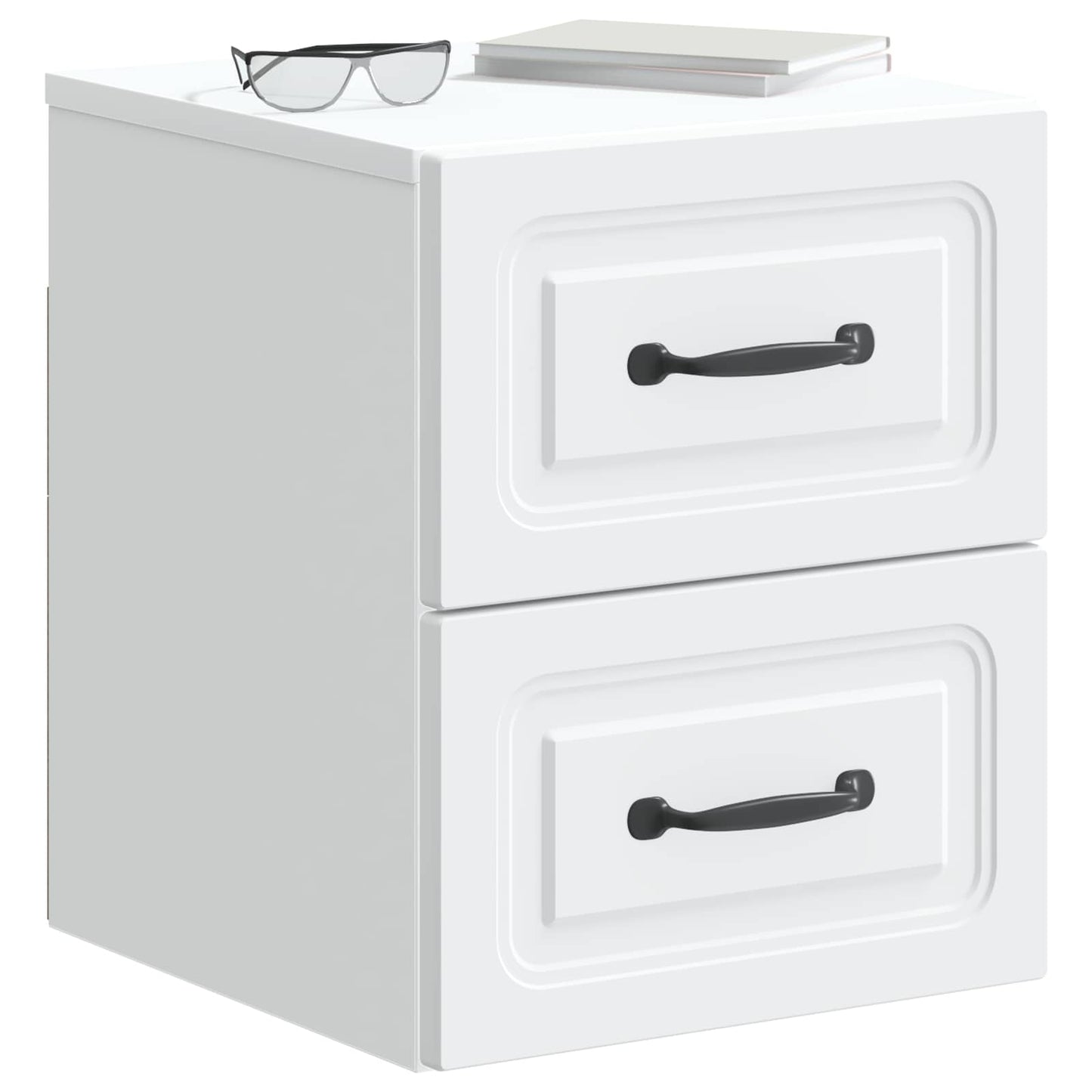 Wall-Mounted Bedside Cabinet 2 pcs White 34.5 x 33 x 40 cm