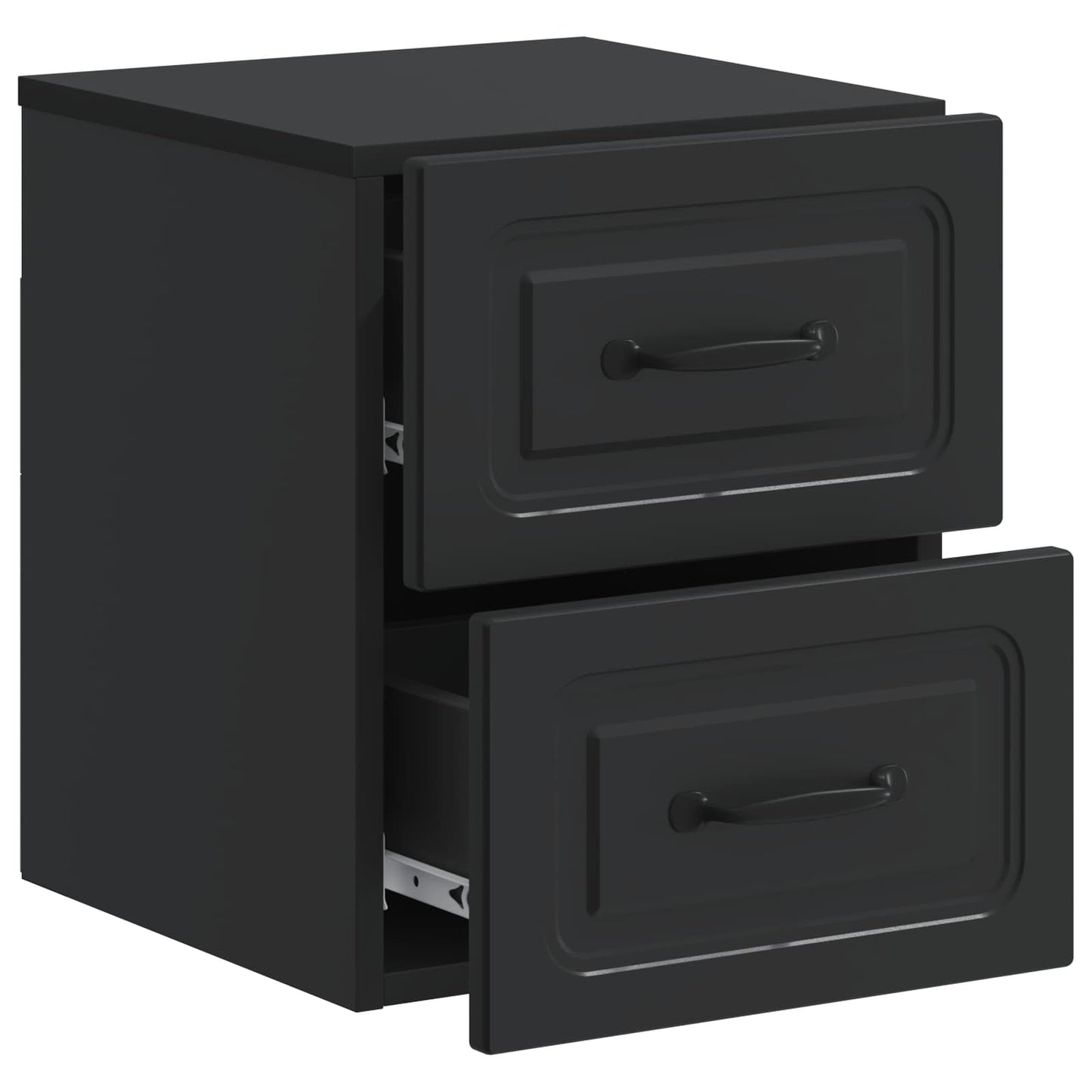 Wall-Mounted Bedside Cabinet Black 34.5 x 33 x 40 cm