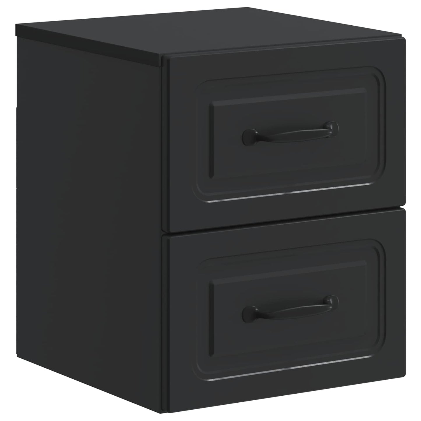 Wall-Mounted Bedside Cabinet 2 pcs Black 34.5 x 33 x 40 cm