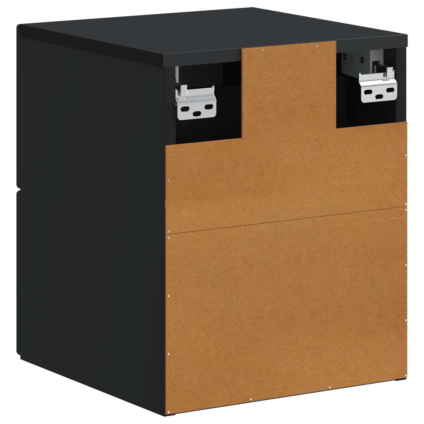 Wall-Mounted Bedside Cabinet 2 pcs Black 34.5 x 33 x 40 cm