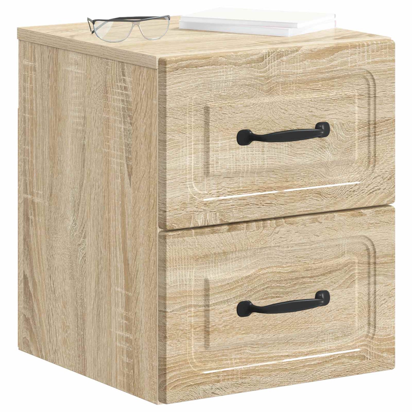 Wall-Mounted Bedside Cabinet Sonoma Oak 34.5 x 33 x 40 cm