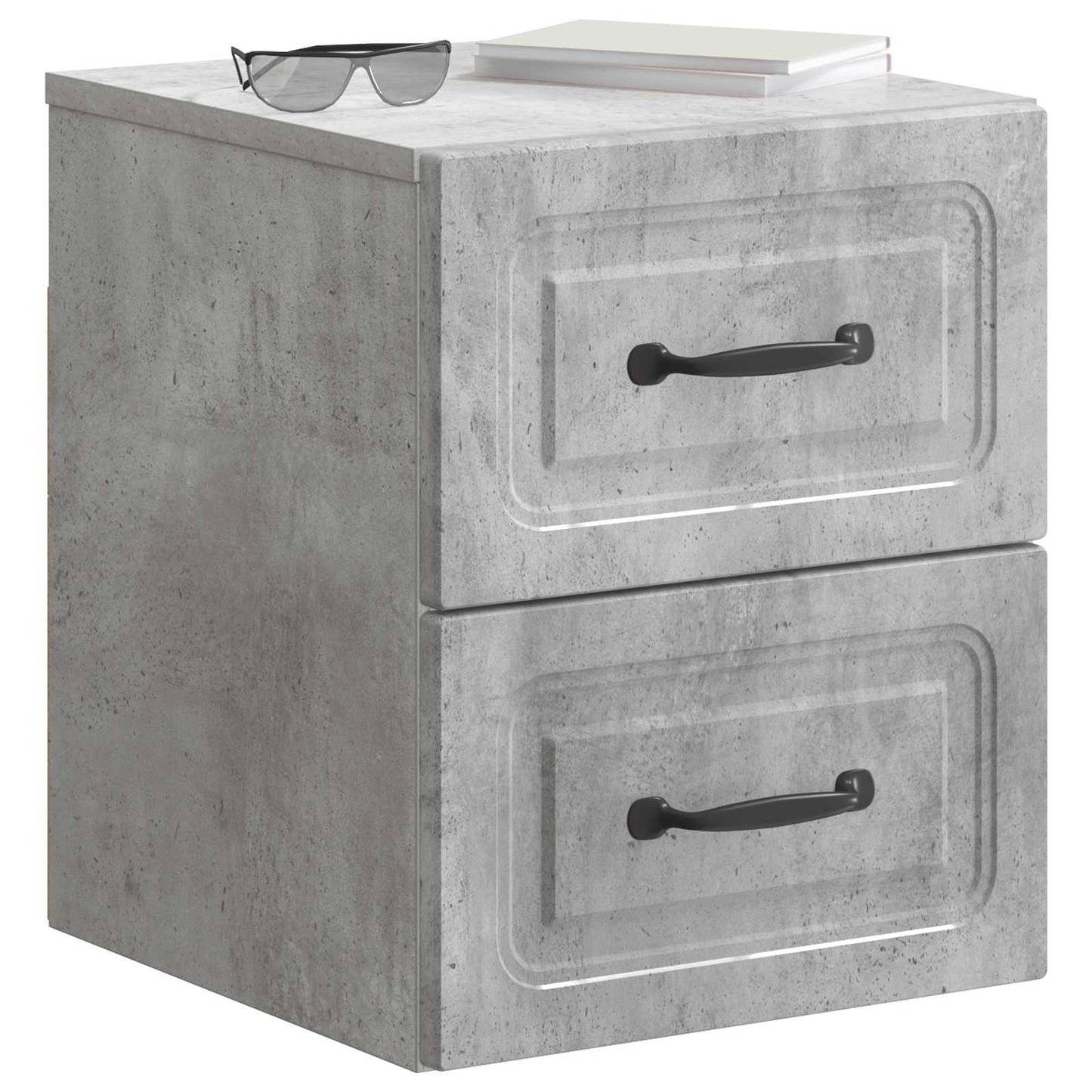 Wall-Mounted Bedside Cabinet Concrete Grey 34.5 x 33 x 40 cm