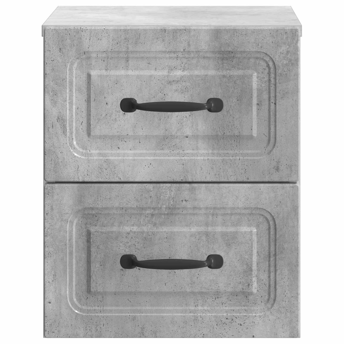 Wall-Mounted Bedside Cabinet with Drawer 2 pcs Concrete Grey