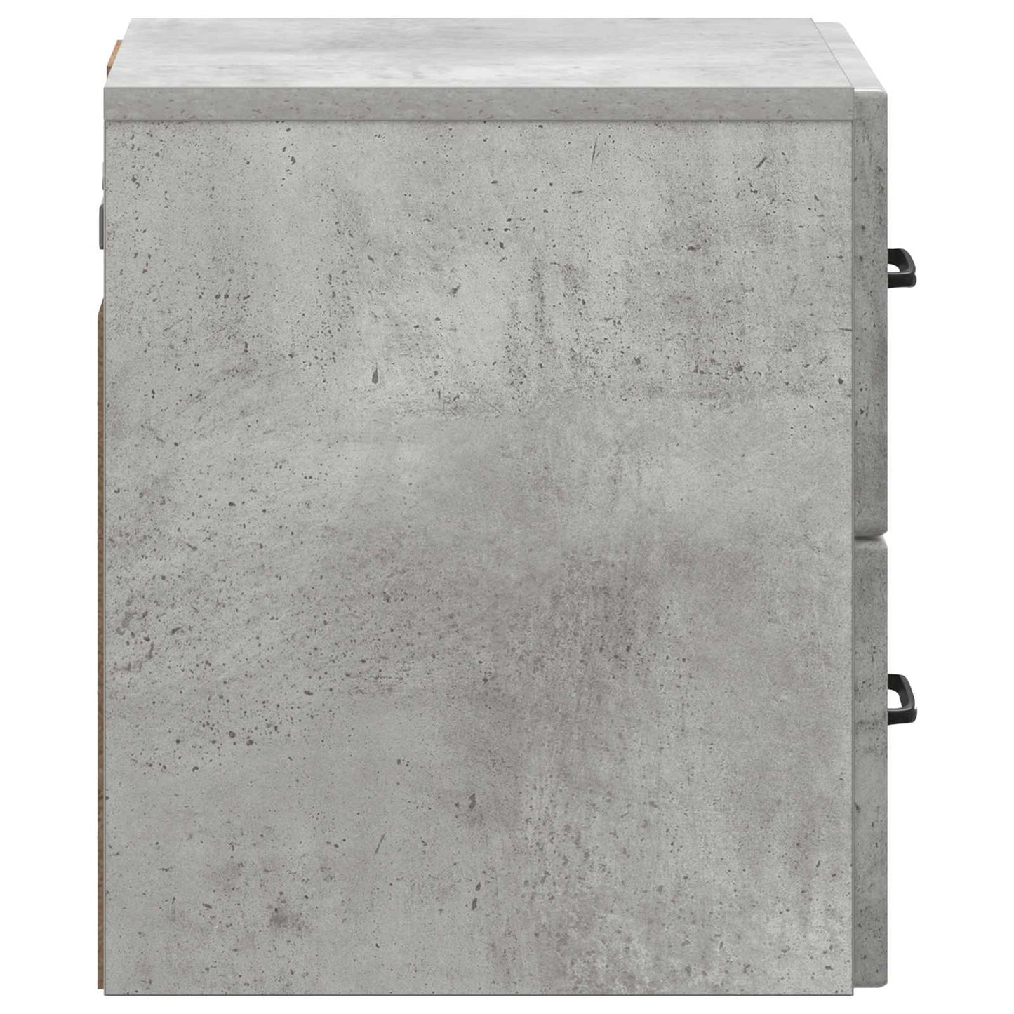 Wall-Mounted Bedside Cabinet with Drawer 2 pcs Concrete Grey