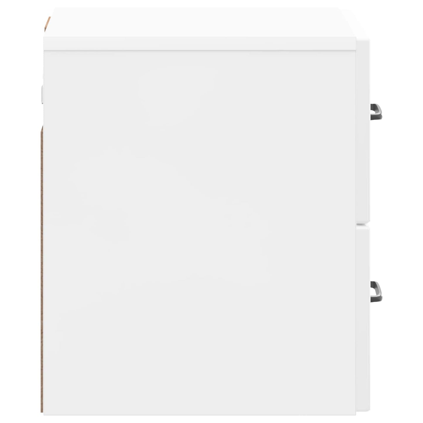 Wall-Mounted Bedside Cabinet High Gloss White 34.5 x 33 x 40 cm