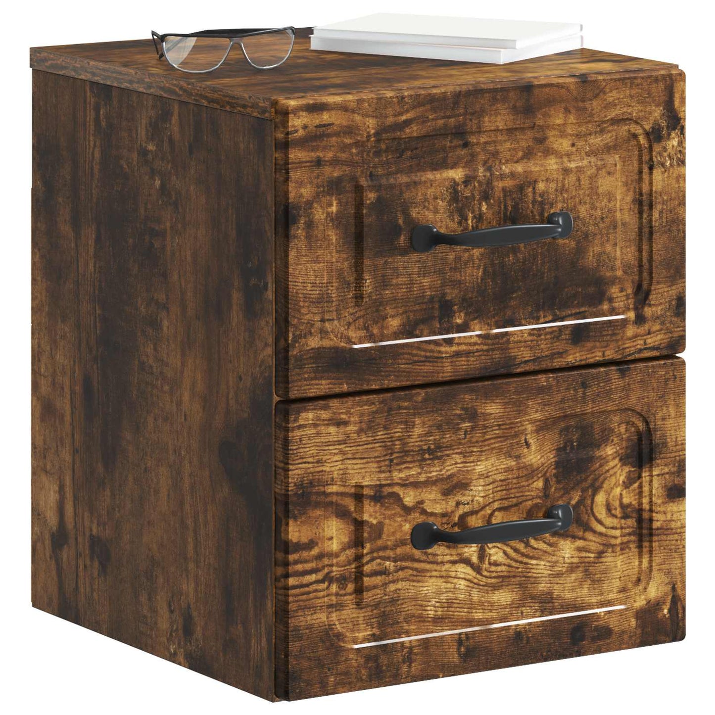 Wall-Mounted Bedside Cabinet Smoked Oak 34.5 x 33 x 40 cm
