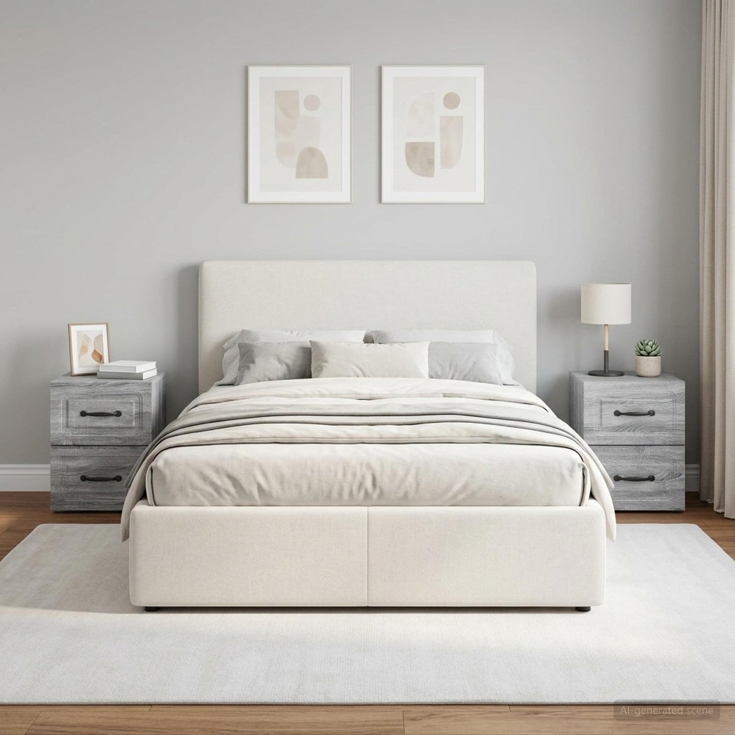 Wall-Mounted Bedside Cabinet 2 pcs Grey Sonoma Engineered Wood