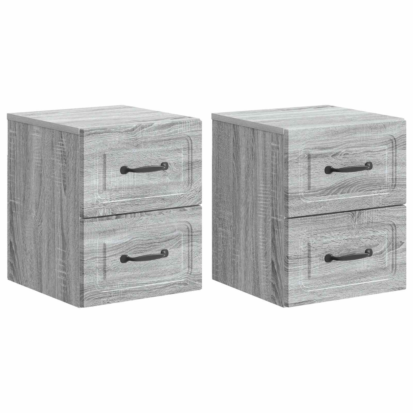 Wall-Mounted Bedside Cabinet 2 pcs Grey Sonoma Engineered Wood