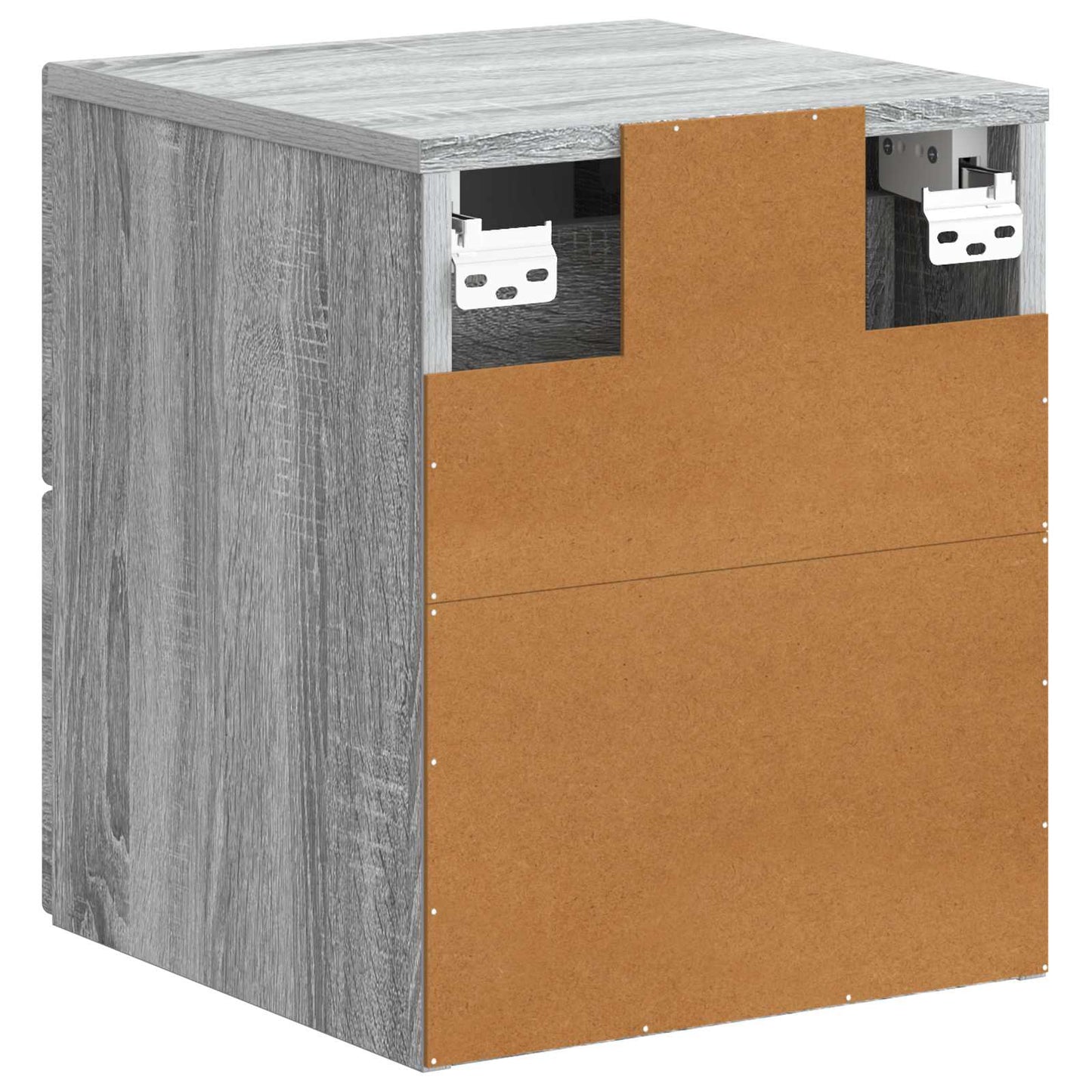 Wall-Mounted Bedside Cabinet 2 pcs Grey Sonoma Engineered Wood