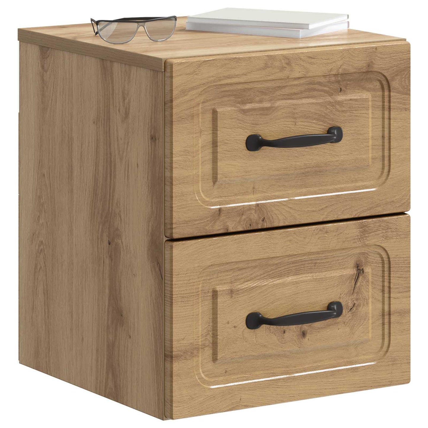Wall-Mounted Bedside Cabinet 2 pcs Artisan Oak Engineered Wood