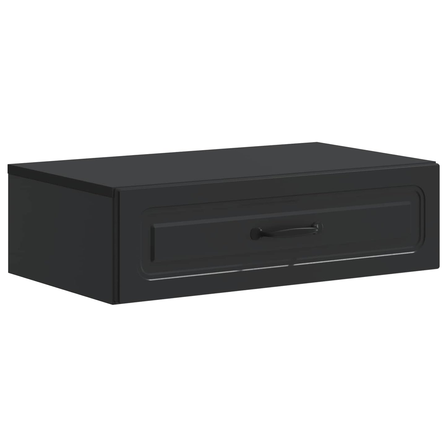 Wall-Mounted Side Table Black 59 x 34.5 x 17 cm Engineered Wood