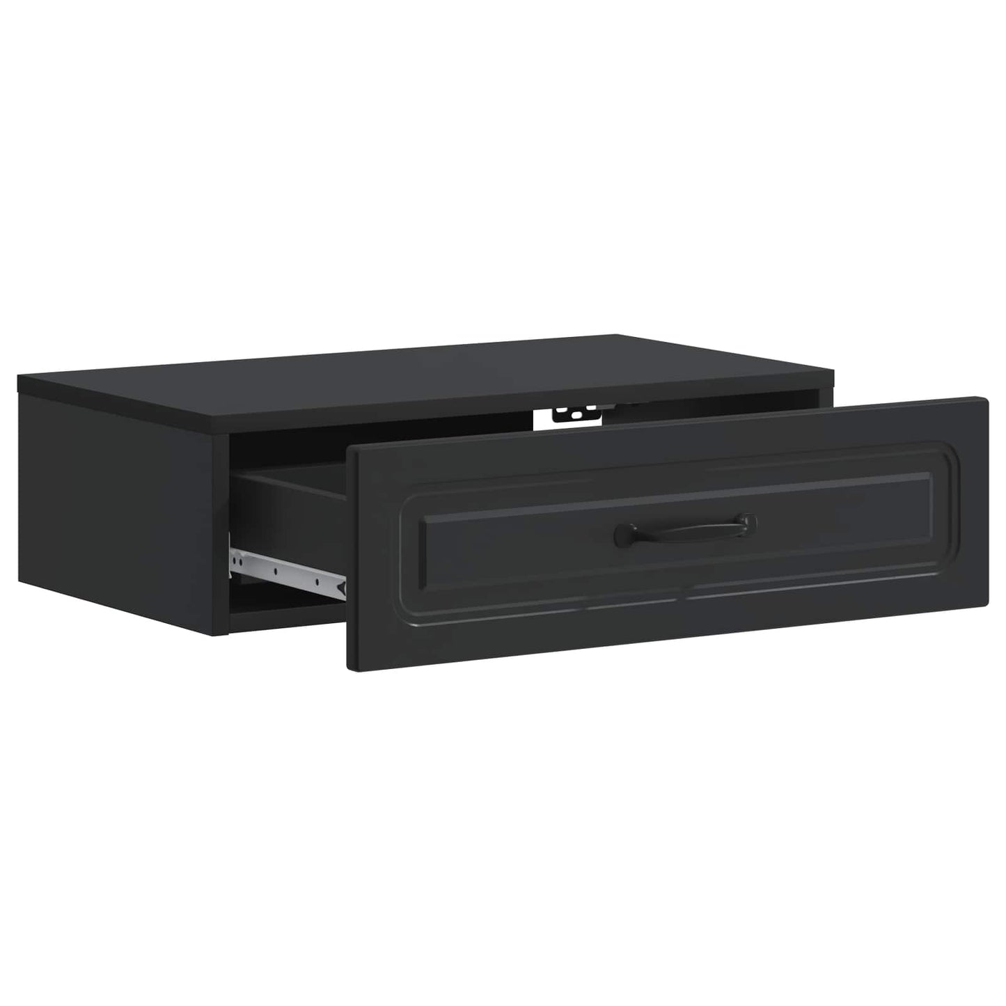 Wall-Mounted Side Table Black 59 x 34.5 x 17 cm Engineered Wood