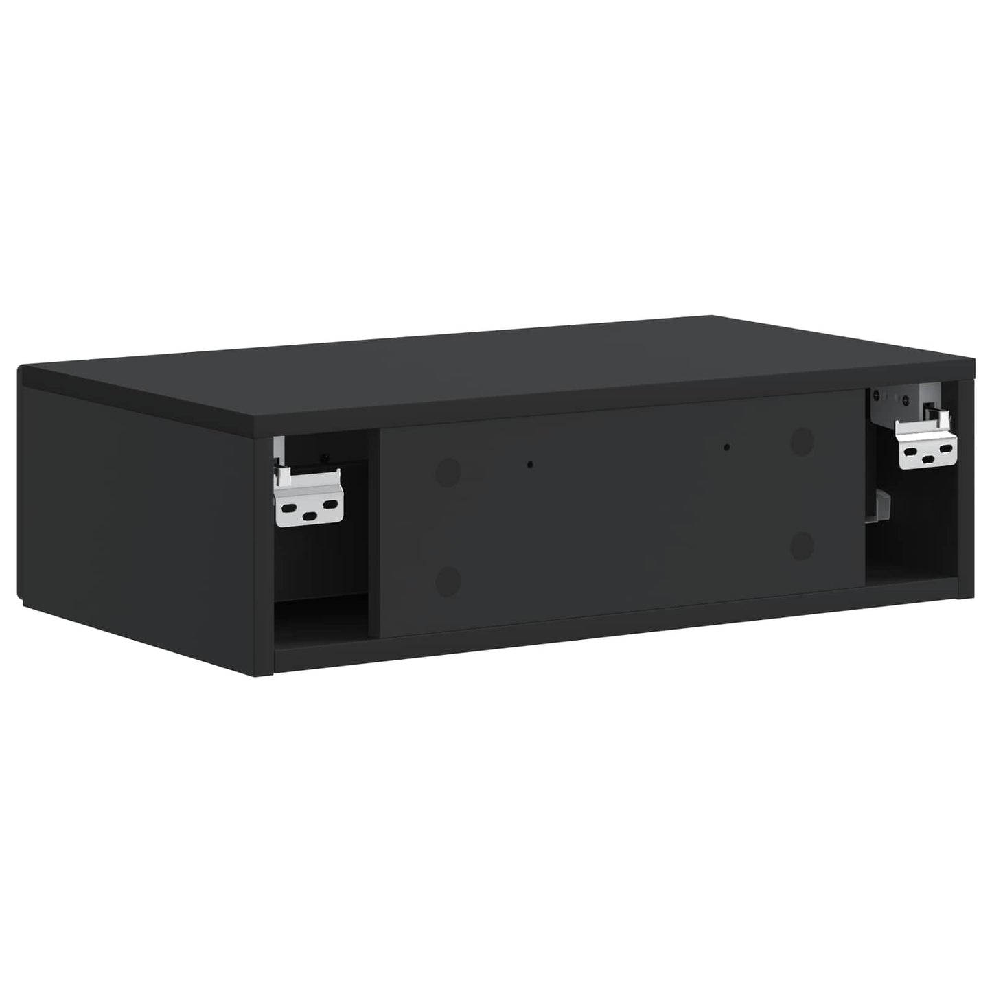 Wall-Mounted Side Table Black 59 x 34.5 x 17 cm Engineered Wood