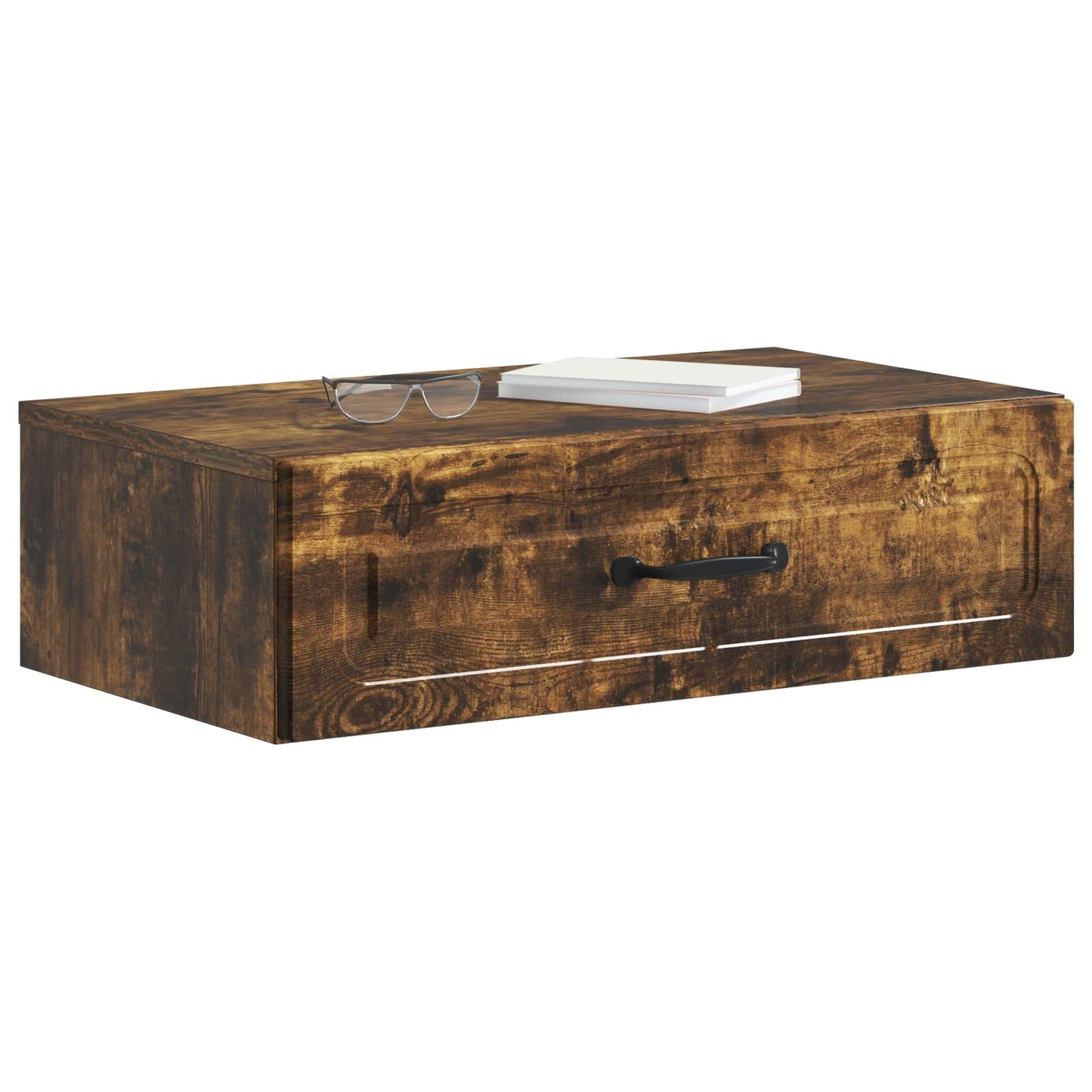 Wall-Mounted Side Table Smoked Oak 59 x 34.5 x 17 cm