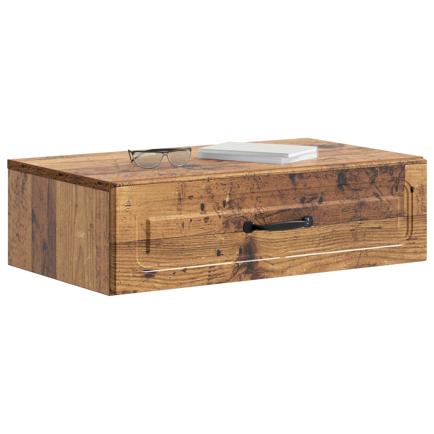 Wall-Mounted Side Table Wall-mounted Old Wood 59 x 34.5 x 17 cm