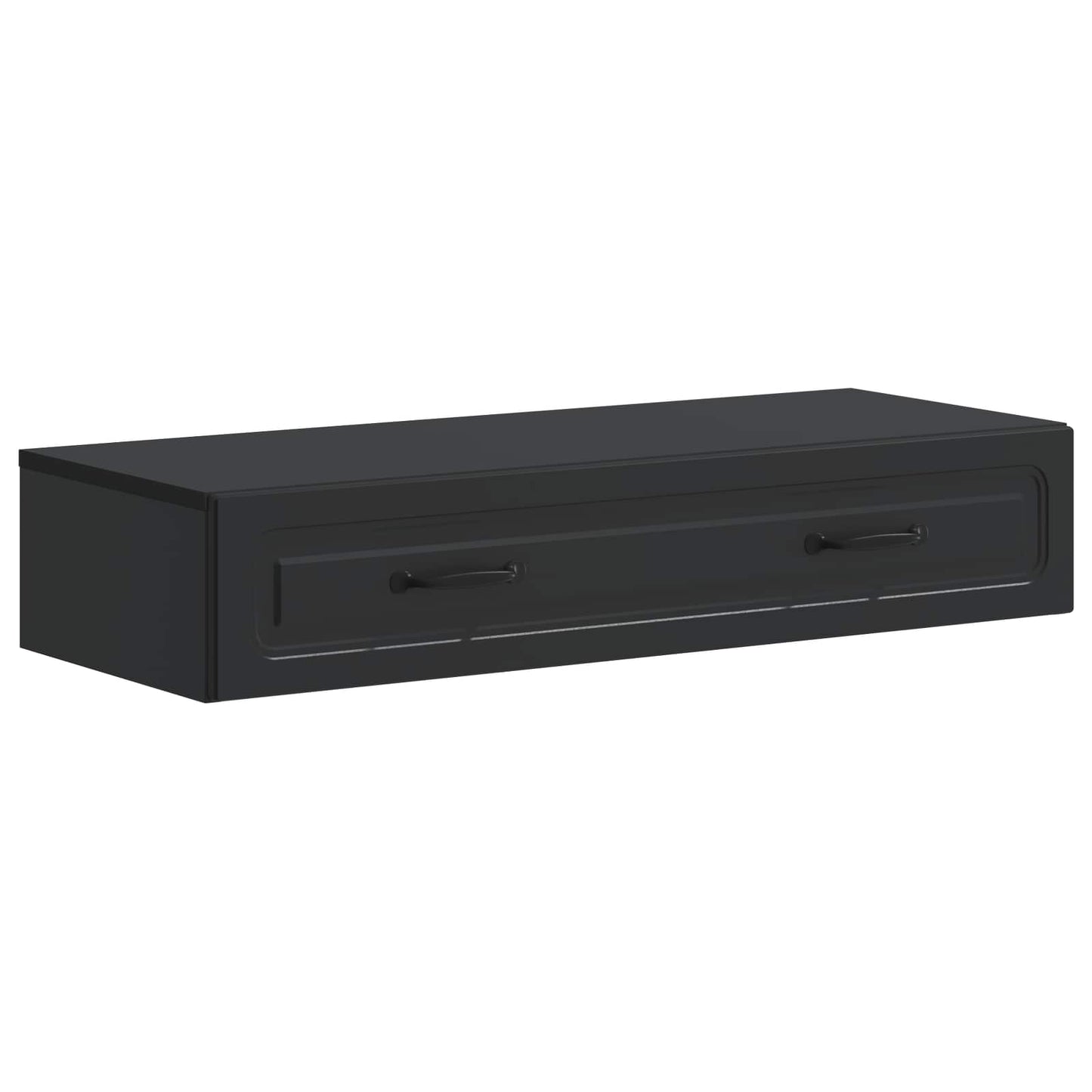 Wall-Mounted Side Table Wall-mounted Black 87.5 x 34.5 x 17 cm