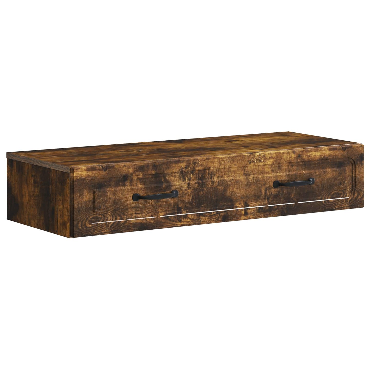 Wall-Mounted Side Table Smoked Oak 87.5 x 34.5 x 17 cm