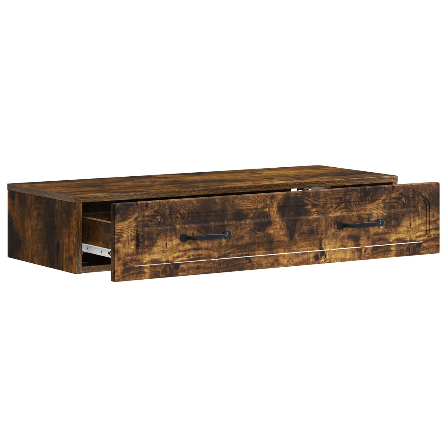 Wall-Mounted Side Table Smoked Oak 87.5 x 34.5 x 17 cm