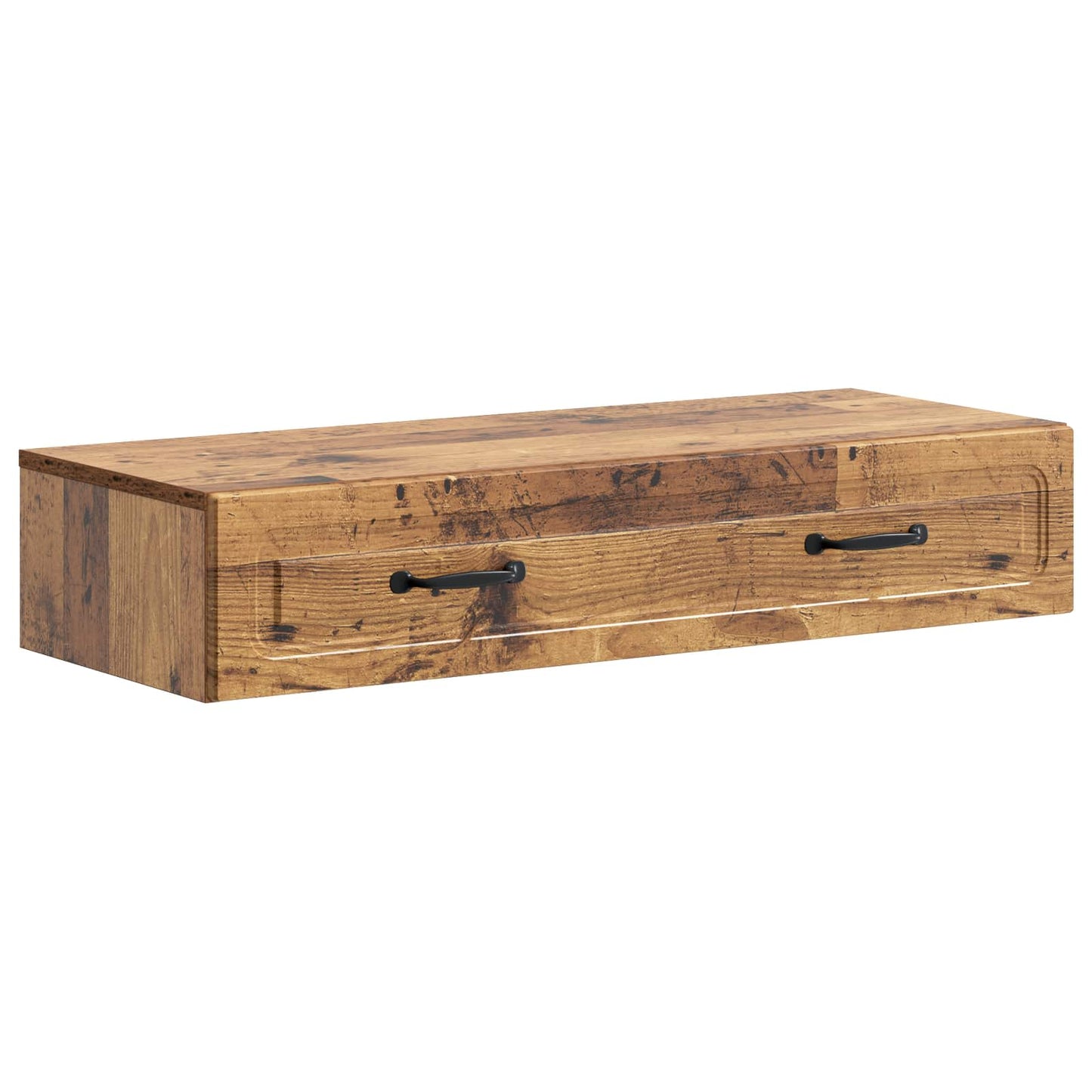 Wall-Mounted Side Table Old Wood 87.5 x 34.5 x 17 cm