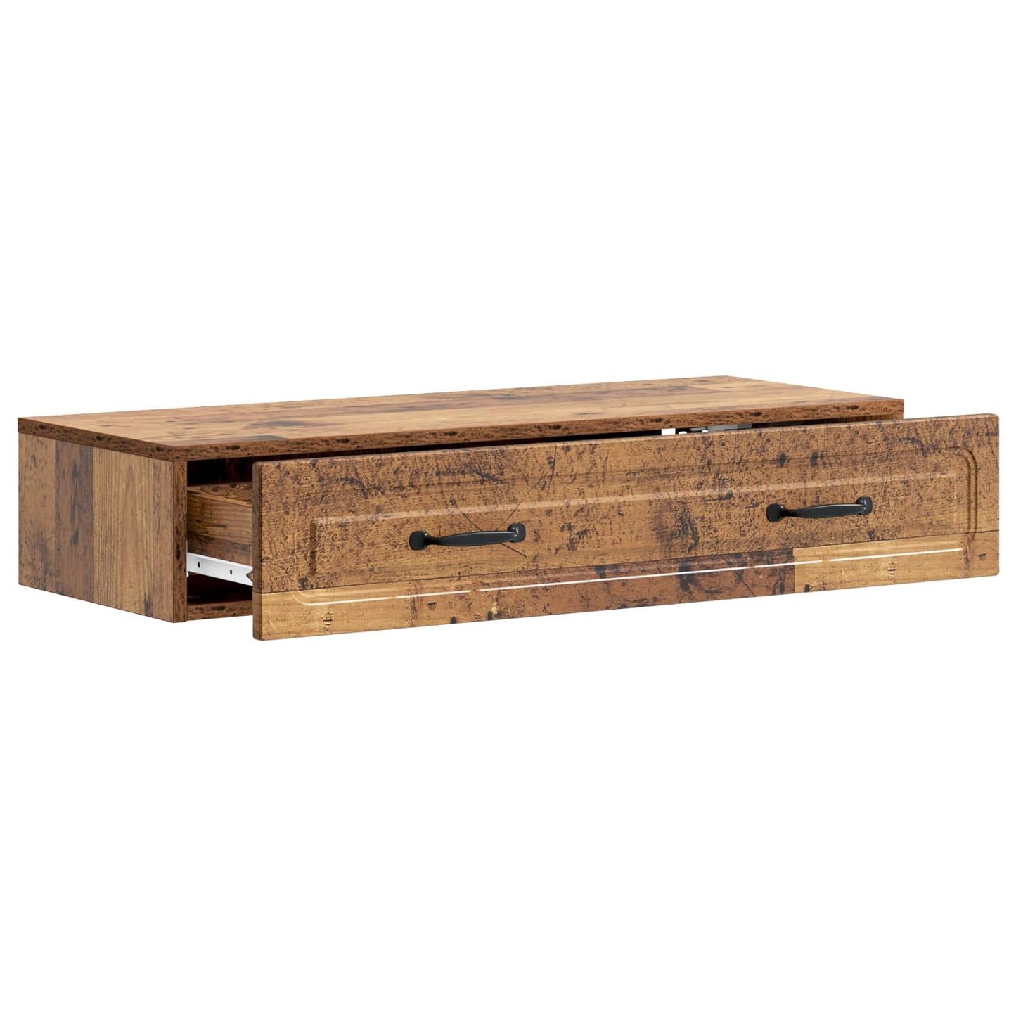 Wall-Mounted Side Table Old Wood 87.5 x 34.5 x 17 cm