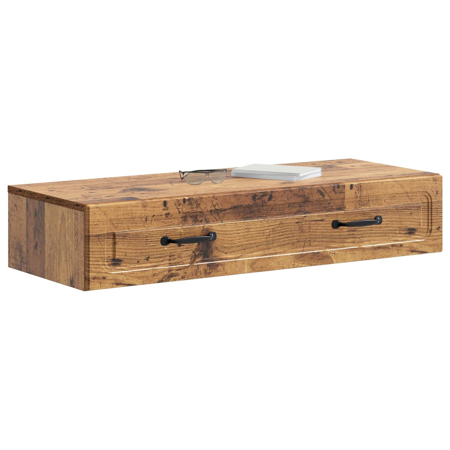 Wall-Mounted Side Table Old Wood 87.5 x 34.5 x 17 cm