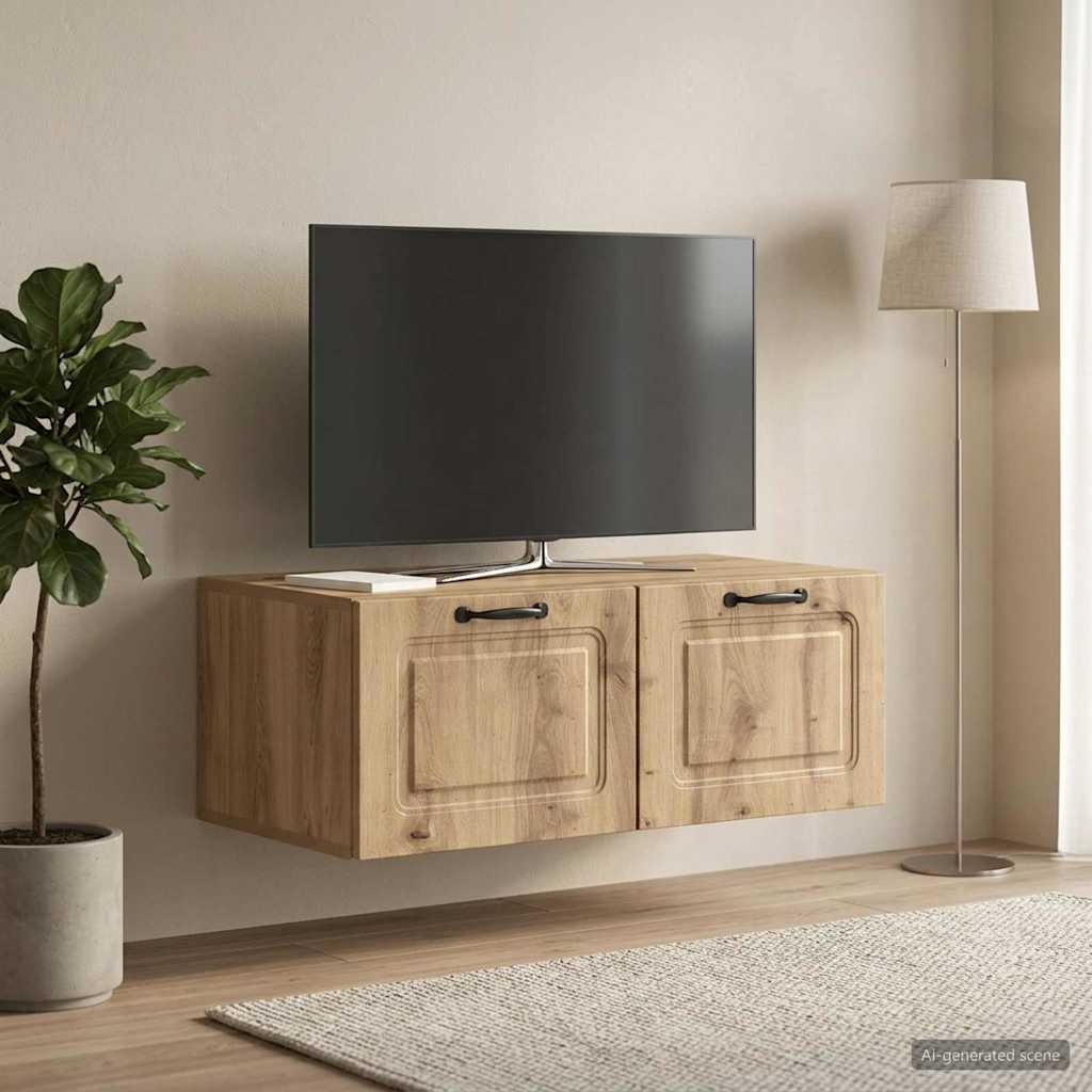 Wall-Mounted TV Cabinet 78.5 x 41 x 30 cm Artisan Oak