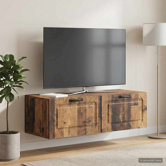 Wall-Mounted TV Cabinet Wall-mounted Old Wood 98 x 41 x 30 cm