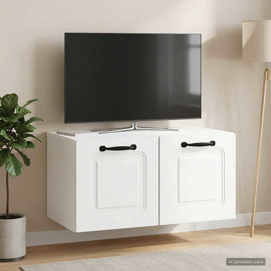Wall-Mounted TV Cabinet White 59.5 x 31 x 30 cm Engineered Wood