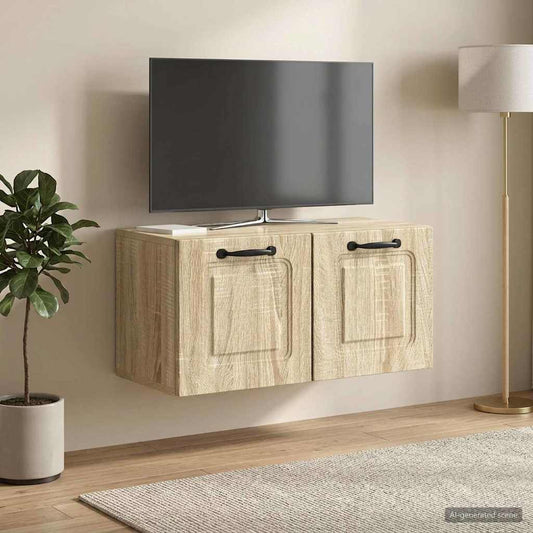 Wall-Mounted TV Cabinet Sonoma Oak 59.5 x 31 x 30 cm