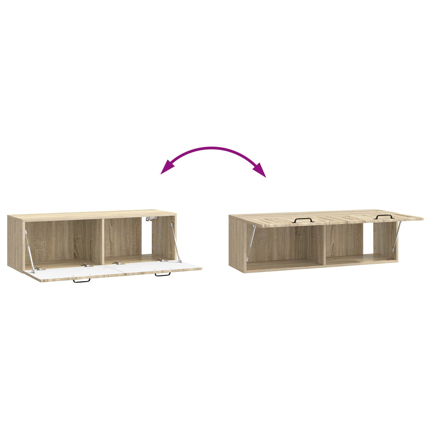 Wall-Mounted TV Cabinet Wall-mounted Sonoma Oak 98 x 31 x 30 cm