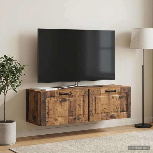 Wall-Mounted TV Cabinet Wall-mounted Old Wood 98 x 31 x 30 cm