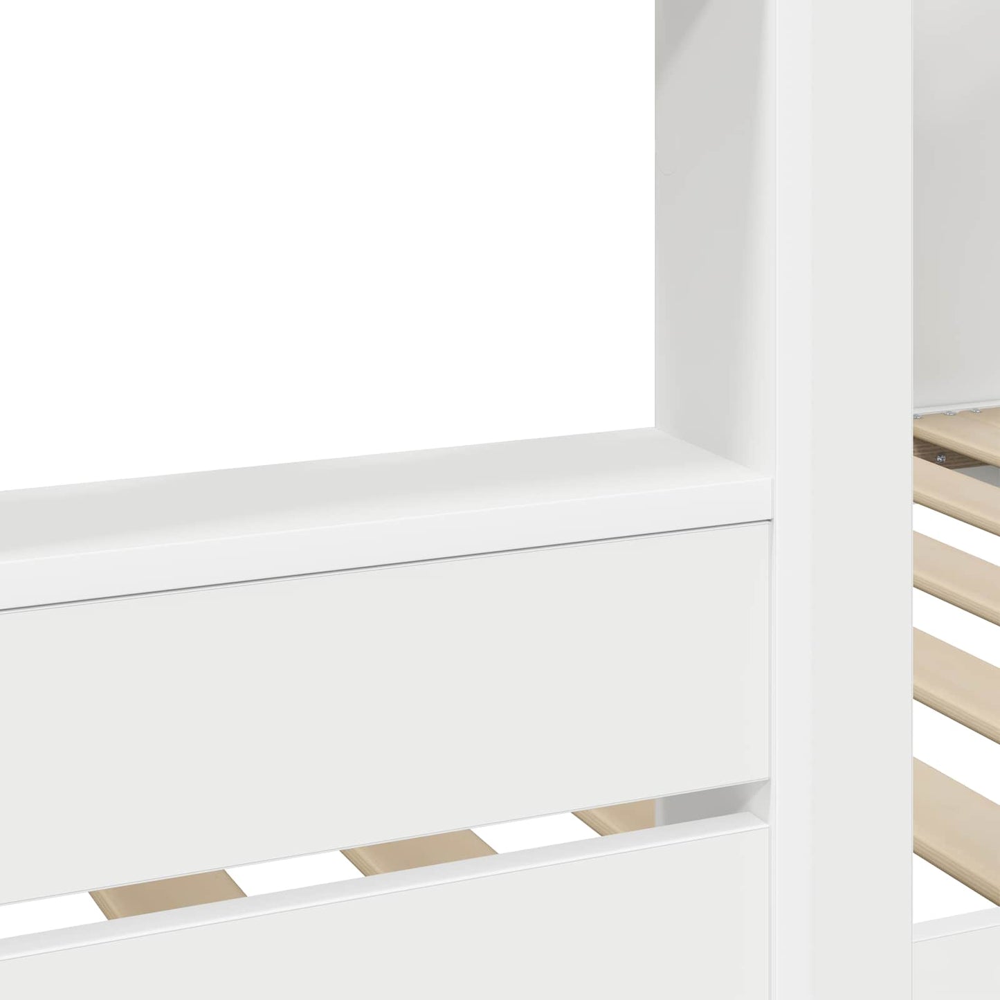 Bunk Bed for Kids White 75 x 190 cm Engineered Wood