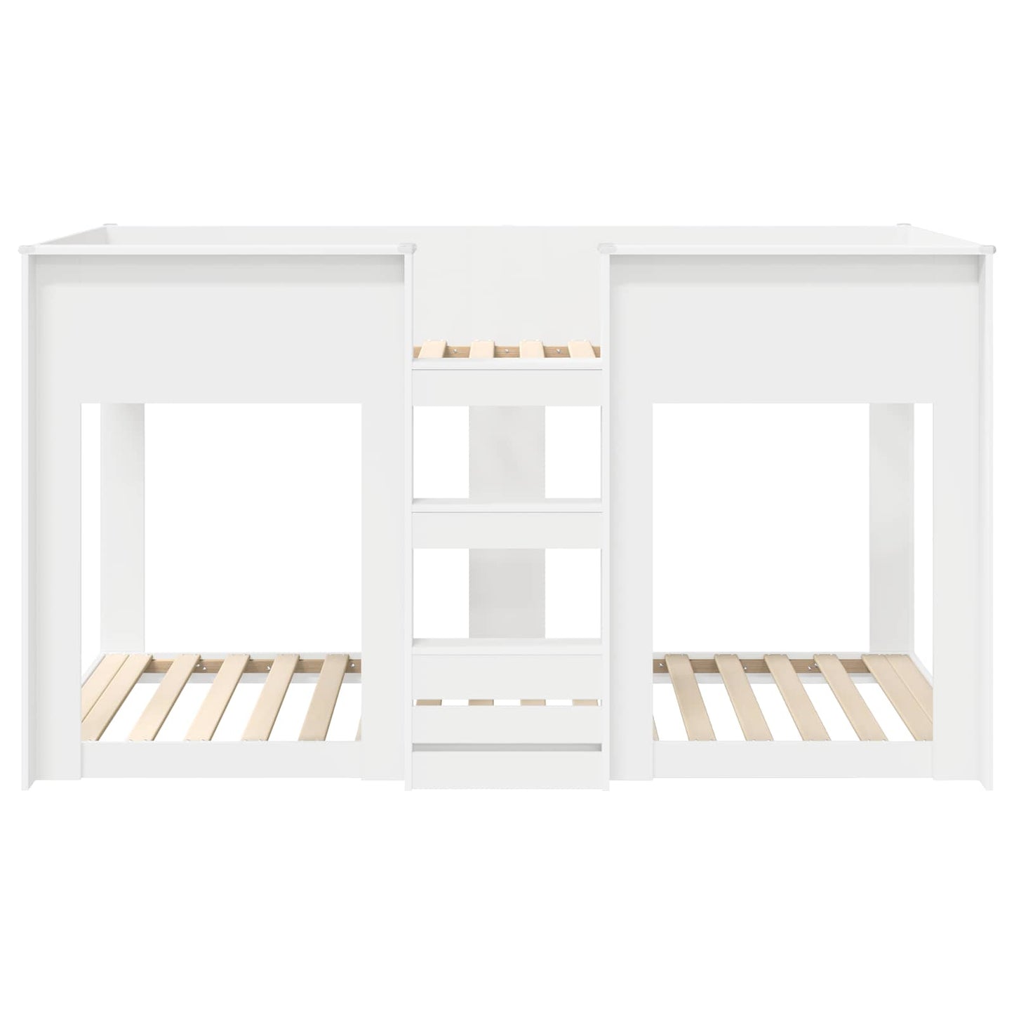 Bunk Bed for Kids White 75 x 190 cm Engineered Wood