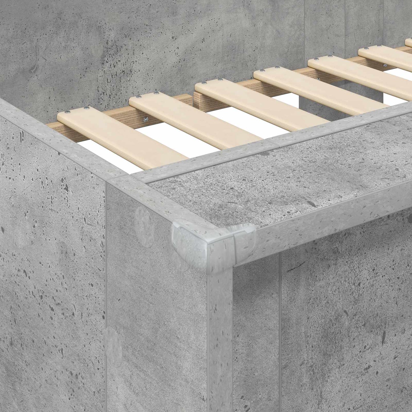 Bunk Bed for Kids Concrete Grey 75 x 190 cm Engineered Wood