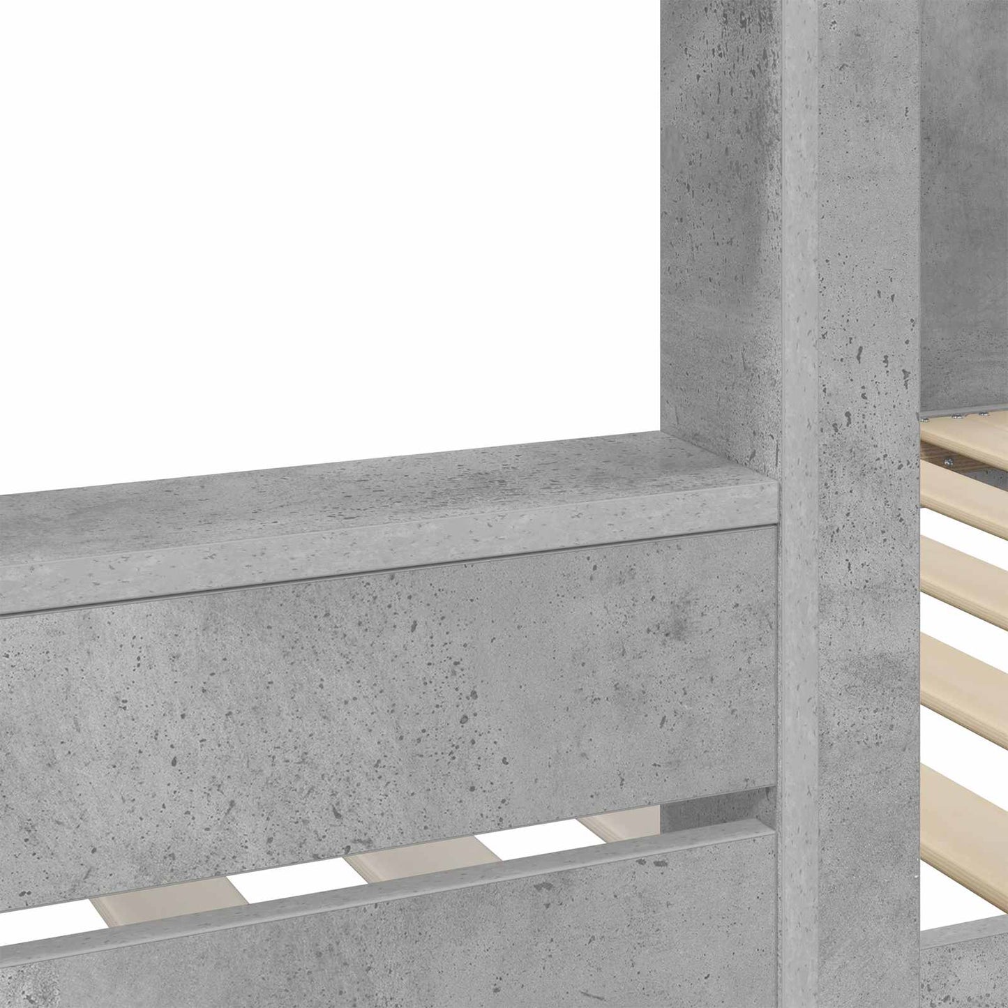 Bunk Bed for Kids Concrete Grey 75 x 190 cm Engineered Wood