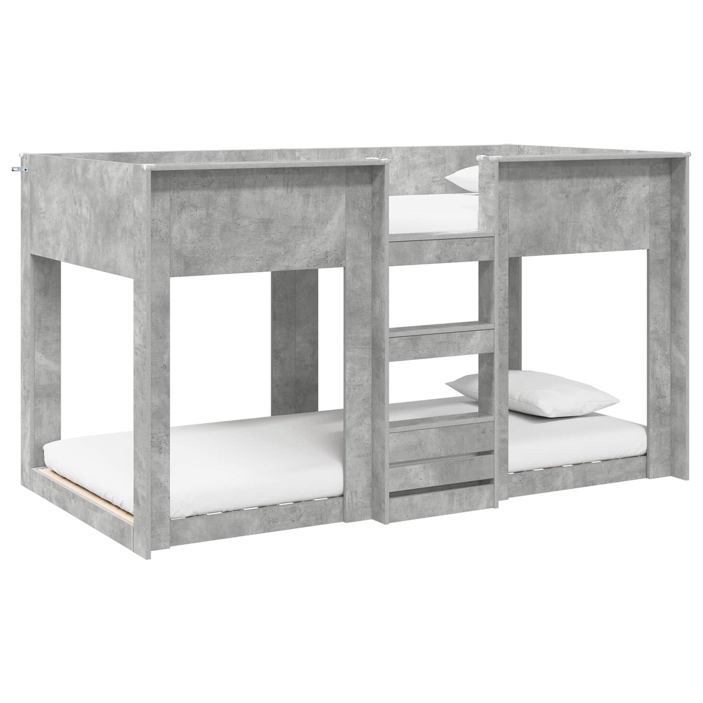 Bunk Bed for Kids Concrete Grey 75 x 190 cm Engineered Wood