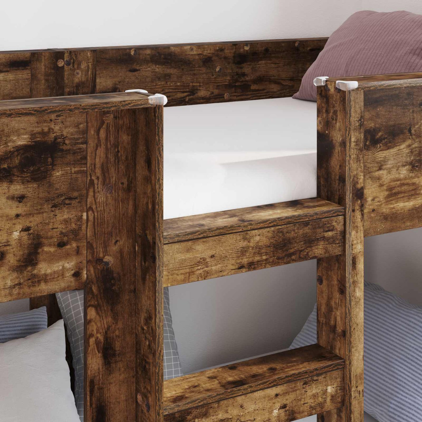 Bunk Bed for Kids Smoked Oak 75 x 190 cm Engineered Wood