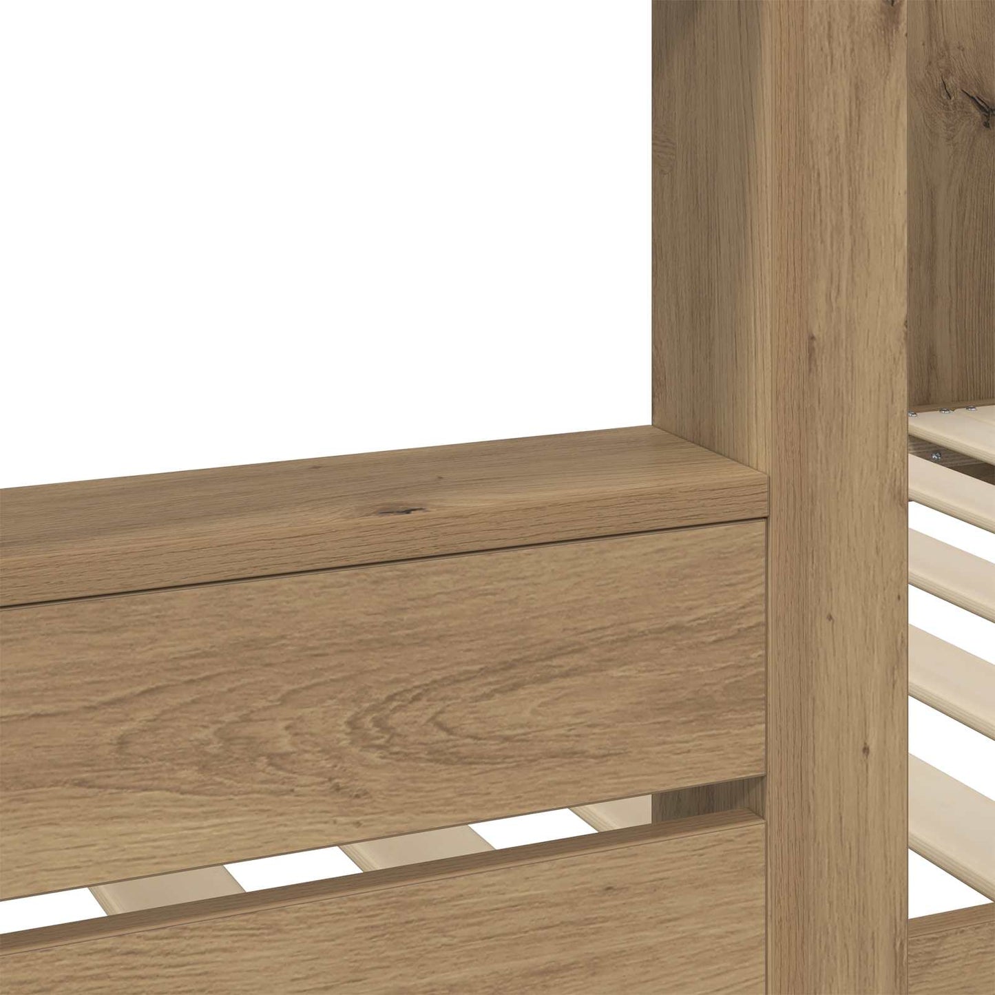 Bunk Bed for Kids Artisan Oak 75 x 190 cm Engineered Wood