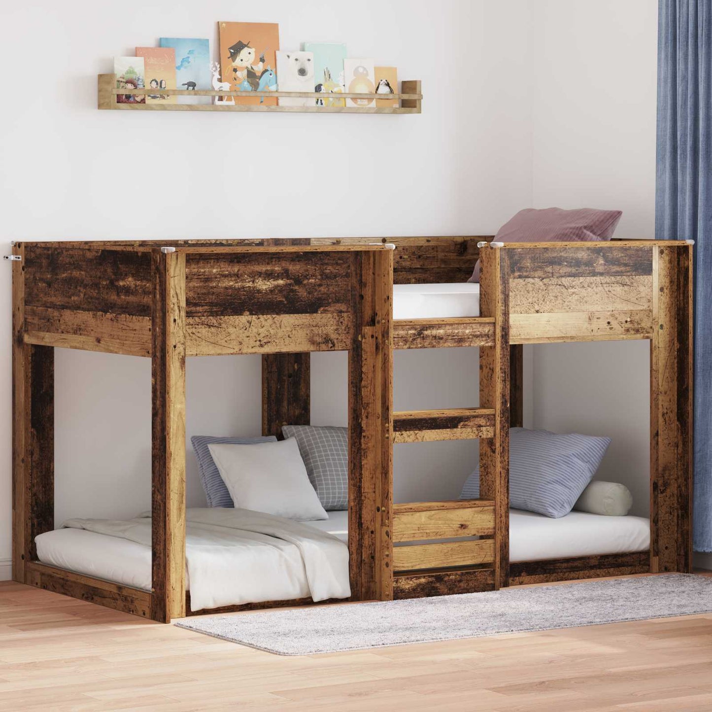 Bunk Bed for Kids Old Wood 90 x 190 cm Engineered Wood