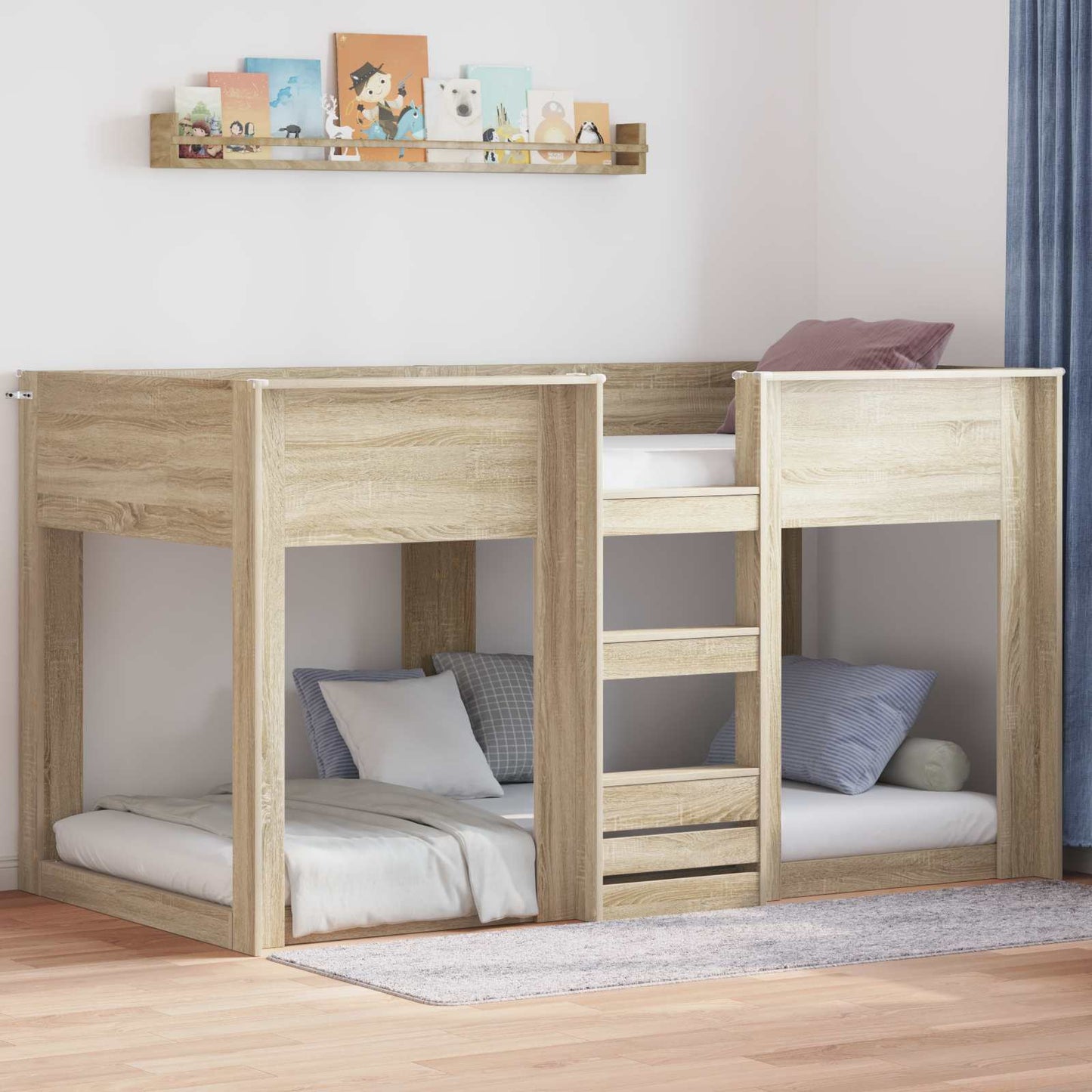 Bunk Bed for Kids Sonoma Oak 80 x 200 cm Engineered Wood