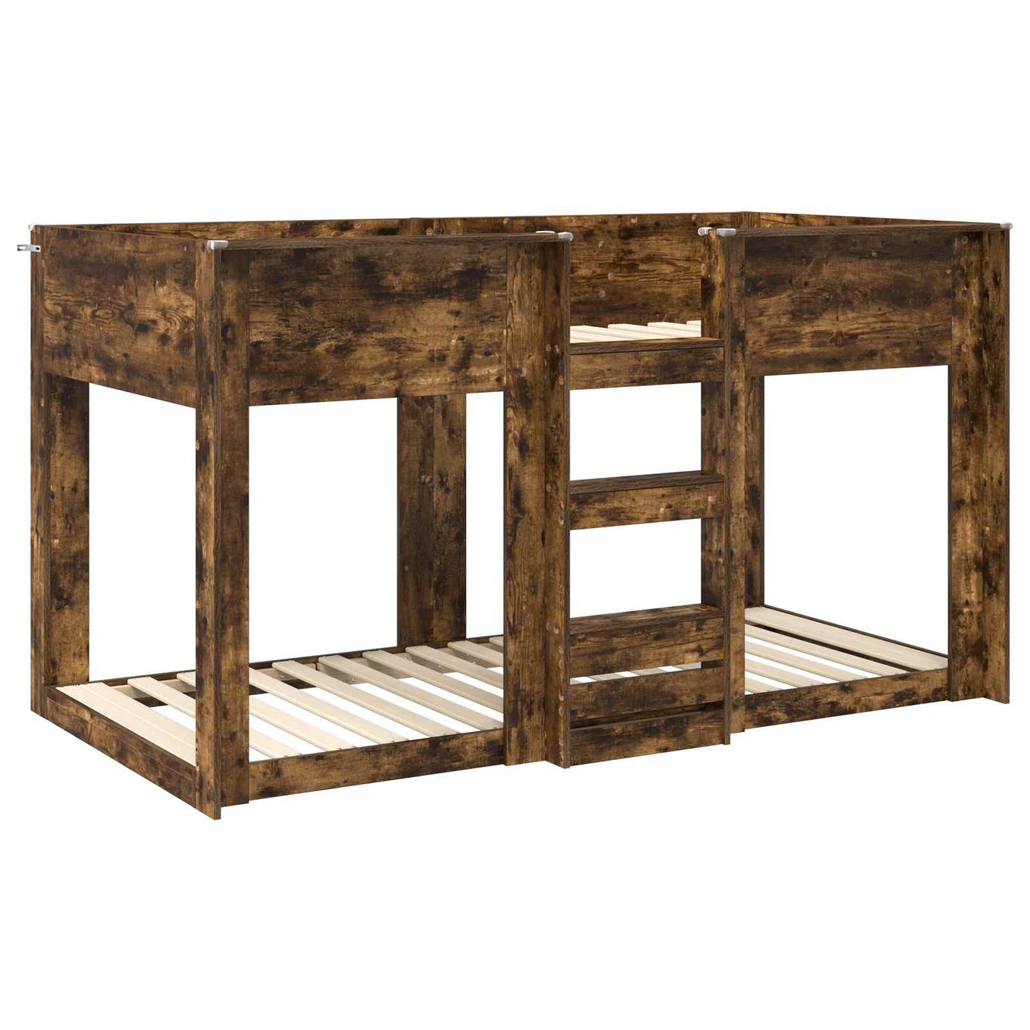 Bunk Bed for Kids Smoked Oak 90 x 200 cm Engineered Wood