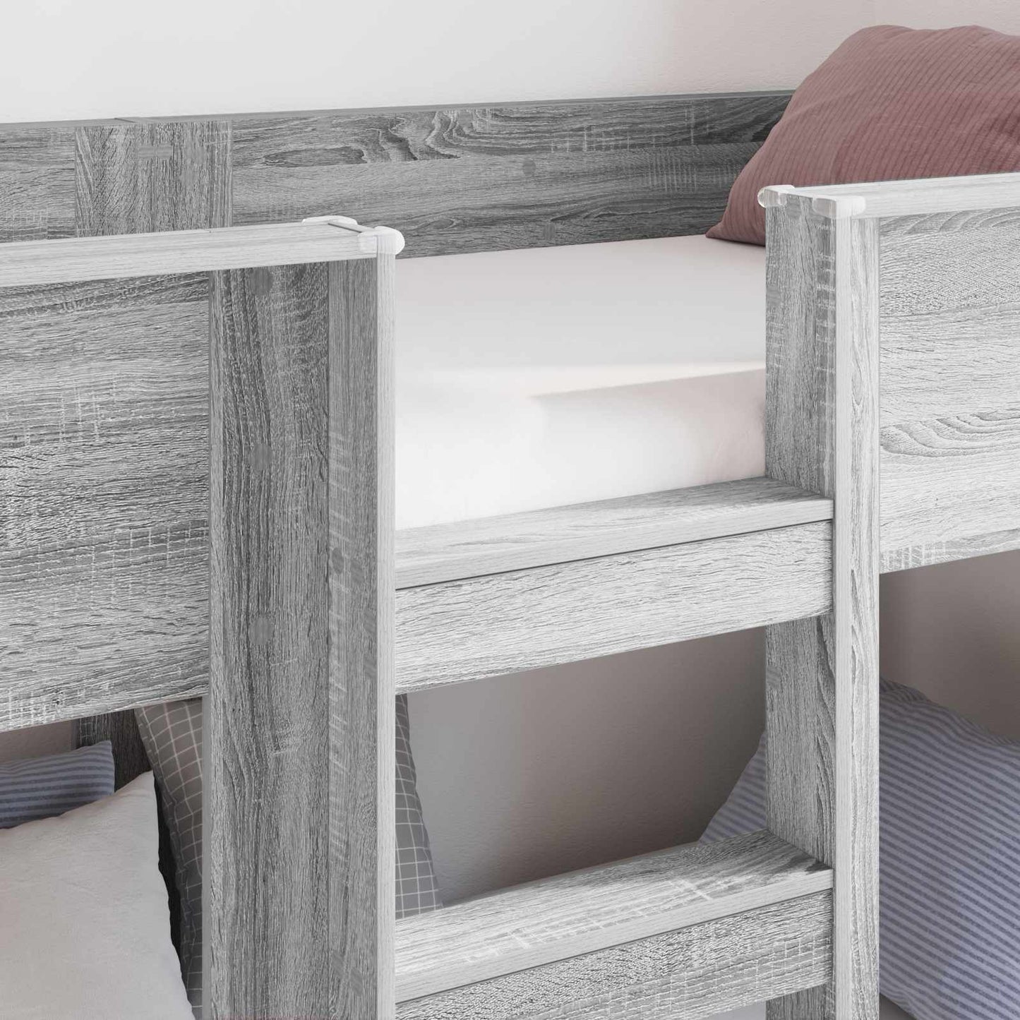 Bunk Bed for Kids Grey Sonoma 90 x 200 cm Engineered Wood