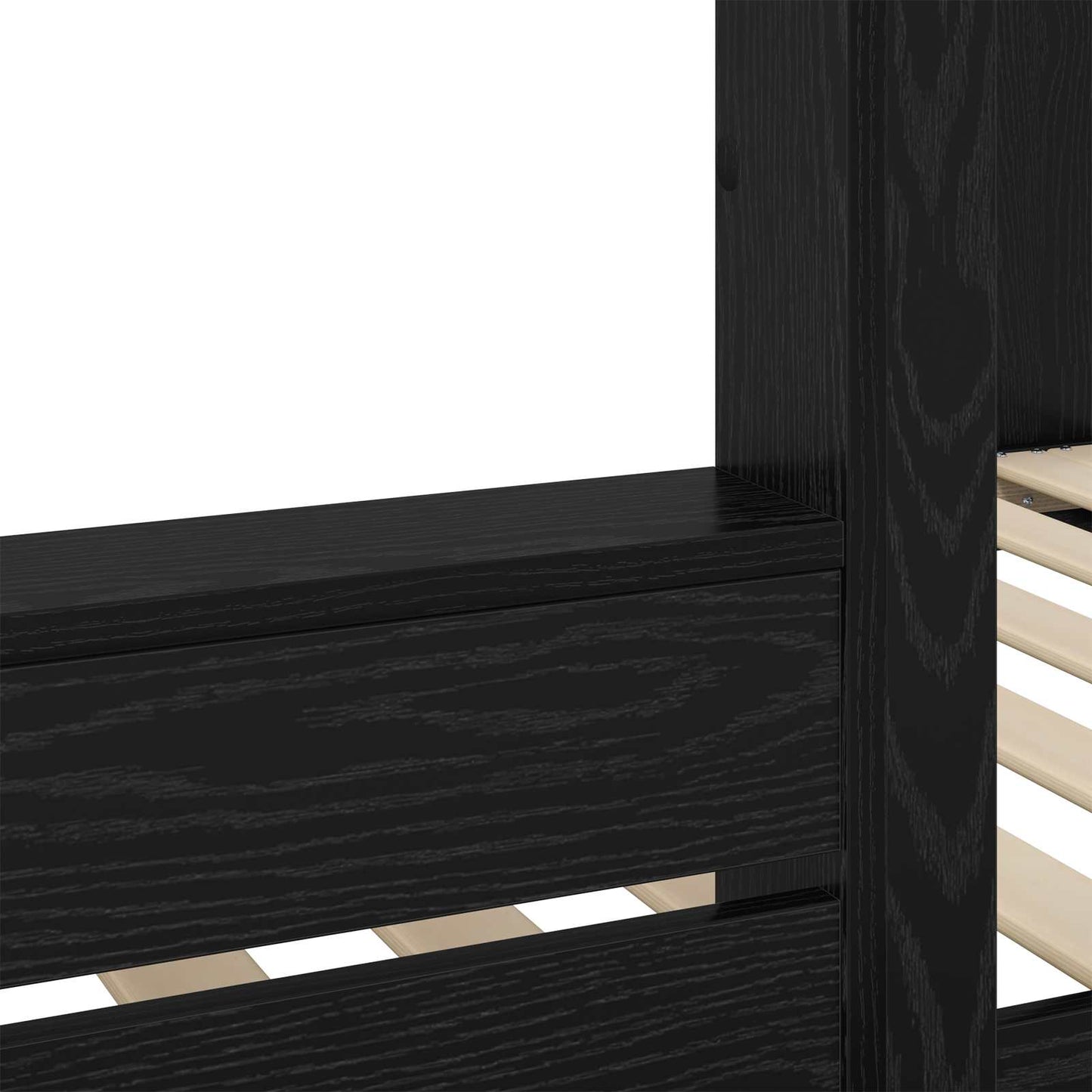 Bunk Bed for Kids Black Oak 100 x 200 cm Engineered Wood